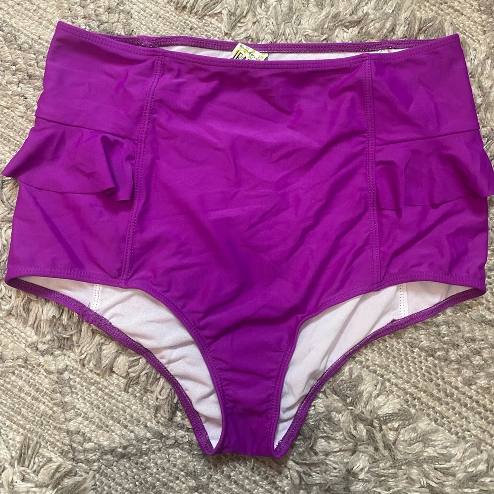 Kortni Jeane Ruffle Hip Swim Bottoms